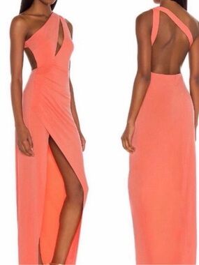 Michael Costello Parker Maxi Dress in Coral Sz‎ Medium NWT
